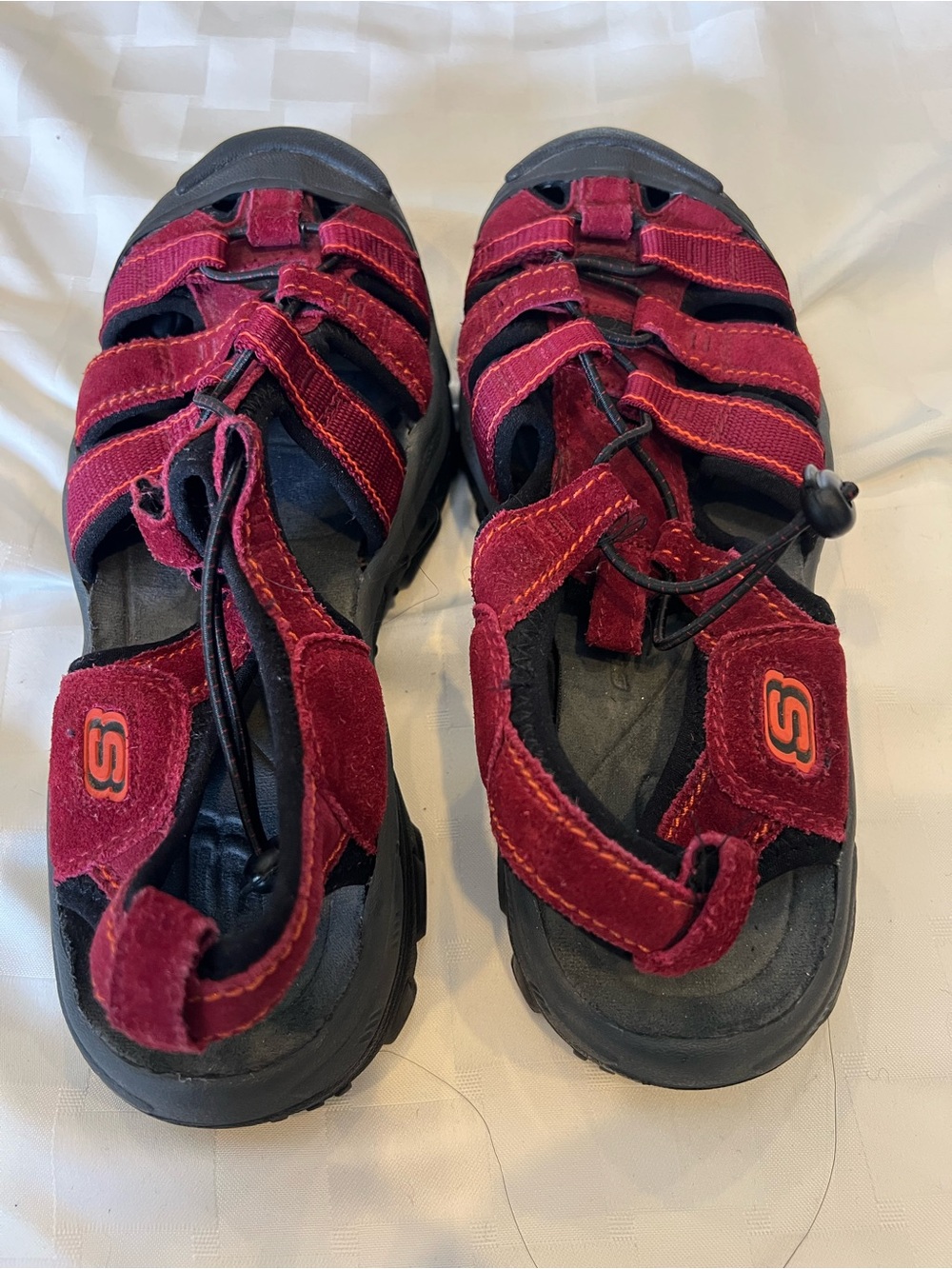 Skechers Girls' Burgundy Strappy Outdoor Sandals